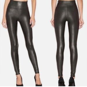 Spanx Leggings Womens M Faux Leather Black Skinny Mid-Rise